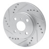 R1 01-03 Toyota Prius Front Left Drilled & Slotted Silver Brake Rotor