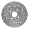 R1 01-03 Toyota Prius Front Left Drilled & Slotted Silver Brake Rotor