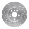 R1 00-04 Toyota Avalon Rear Right Drilled & Slotted Silver Brake Rotor