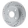 R1 99-05 Toyota Yaris (Mexico) Front Left Drilled & Slotted Silver Brake Rotor