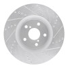 R1 09-11 Lexus GS450H Right Front Drilled & Slotted Silver Brake Rotor