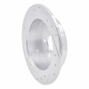 R1 00-10 Pontiac Vibe Rear Right Drilled & Slotted Silver Brake Rotor