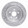 R1 00-10 Pontiac Vibe Rear Right Drilled & Slotted Silver Brake Rotor