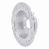 R1 00-10 Pontiac Vibe Rear Left Drilled & Slotted Silver Brake Rotor