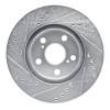 R1 94-00 Toyota Celica Front Right Drilled & Slotted Silver Brake Rotor