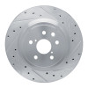 R1 08-14 Lexus IS F Rear Right Drilled & Slotted Silver Brake Rotor