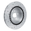 R1 08-14 Lexus IS F Rear Right Drilled & Slotted Silver Brake Rotor