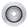 R1 08-14 Lexus IS F Rear Right Drilled & Slotted Silver Brake Rotor