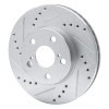 R1 94-00 Toyota Celica Front Left Drilled & Slotted Silver Brake Rotor