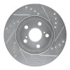 R1 94-00 Toyota Celica Front Left Drilled & Slotted Silver Brake Rotor