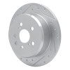 R1 96-99 Toyota Celica Rear Left Drilled & Slotted Silver Brake Rotor