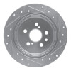 R1 96-99 Toyota Celica Rear Left Drilled & Slotted Silver Brake Rotor