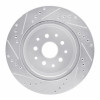 R1 93-98 Toyota Supra Rear Right Drilled & Slotted Silver Brake Rotor