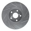 R1 93-98 Toyota Supra Right Front Drilled & Slotted Silver Brake Rotor