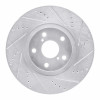 R1 93-98 Toyota Supra Left Front Drilled & Slotted Silver Brake Rotor