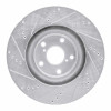 R1 93-98 Toyota Supra Left Front Drilled & Slotted Silver Brake Rotor