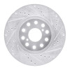 R1 93-98 Toyota Supra Front Right Drilled & Slotted Silver Brake Rotor