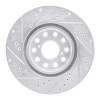 R1 93-98 Toyota Supra Front Right Drilled & Slotted Silver Brake Rotor