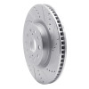 R1 07-23 Lexus LS460 Front Right Drilled & Slotted Silver Brake Rotor