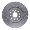 R1 07-23 Lexus LS460 Front Right Drilled & Slotted Silver Brake Rotor