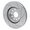 R1 93-98 Toyota Supra Front Left Drilled & Slotted Silver Brake Rotor