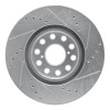 R1 93-98 Toyota Supra Front Left Drilled & Slotted Silver Brake Rotor