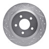 R1 07-23 Lexus LS460 Front Left Drilled & Slotted Silver Brake Rotor