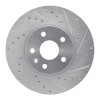 R1 06-15 Lexus IS250 Rear Right Drilled & Slotted Silver Brake Rotor