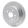 R1 94-95 Toyota Celica Rear Left Drilled & Slotted Silver Brake Rotor