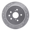 R1 06-15 Lexus IS250 Rear Left Drilled & Slotted Silver Brake Rotor