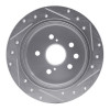 R1 06-15 Lexus IS250 Rear Left Drilled & Slotted Silver Brake Rotor
