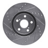 R1 94-99 Toyota Celica Front Right Drilled & Slotted Silver Brake Rotor