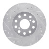 R1 92-95 Toyota MR2 Rear Left Drilled & Slotted Silver Brake Rotor