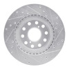 R1 92-95 Toyota MR2 Rear Left Drilled & Slotted Silver Brake Rotor