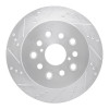R1 01-06 Lexus LS430 Rear Left Drilled & Slotted Silver Brake Rotor