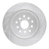 R1 01-06 Lexus LS430 Rear Left Drilled & Slotted Silver Brake Rotor