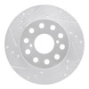 R1 91-95 Toyota MR2 Rear Left Drilled & Slotted Silver Brake Rotor