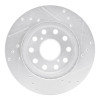 R1 91-95 Toyota MR2 Rear Left Drilled & Slotted Silver Brake Rotor