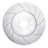 R1 01-06 Lexus LS430 Front Right Drilled & Slotted Silver Brake Rotor