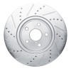 R1 01-06 Lexus LS430 Front Right Drilled & Slotted Silver Brake Rotor