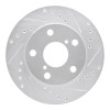 R1 91-95 Toyota MR2 Front Right Drilled & Slotted Silver Brake Rotor