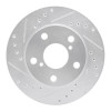 R1 91-95 Toyota MR2 Front Left Drilled & Slotted Silver Brake Rotor