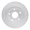 R1 91-95 Toyota MR2 Front Left Drilled & Slotted Silver Brake Rotor