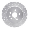 R1 90-93 Toyota Celica Rear Right Drilled & Slotted Silver Brake Rotor