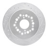 R1 92-00 Lexus SC400 Rear Right Drilled & Slotted Silver Brake Rotor