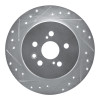 R1 90-93 Toyota Celica Rear Left Drilled & Slotted Silver Brake Rotor