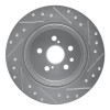 R1 90-93 Toyota Celica Rear Left Drilled & Slotted Silver Brake Rotor