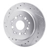 R1 92-00 Lexus LS400 Rear Left Drilled & Slotted Silver Brake Rotor