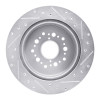 R1 92-00 Lexus LS400 Rear Left Drilled & Slotted Silver Brake Rotor