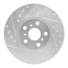 R1 90-93 Toyota Celica Front Left Drilled & Slotted Silver Brake Rotor